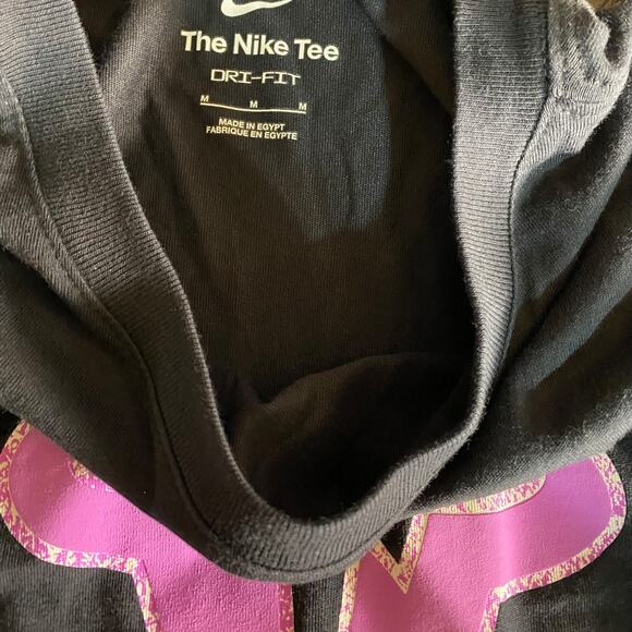 Nike Dri-FIT Rafael Nadal Bull Logo Tee Shirt Black Pink | Size M - Picture 6 of 8